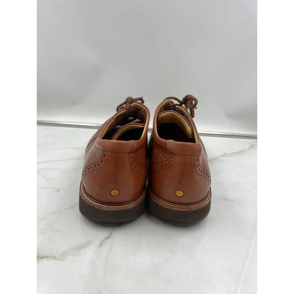 Samuel Hubbard Shoes Mens Sz 13W Loafers Whiskey Brown Leather Wingtip Oxford